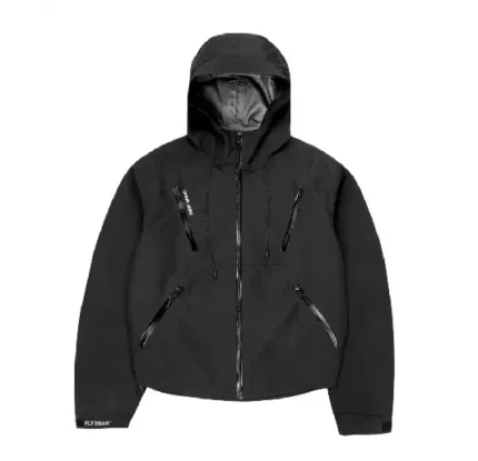 Up In Flames Taped Seam Windbreaker Black